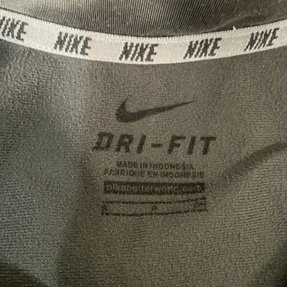 Nike dri-fit quarter zip fleece lined pullover shirt sweatshirt grey men’s s - Picture 6 of 7